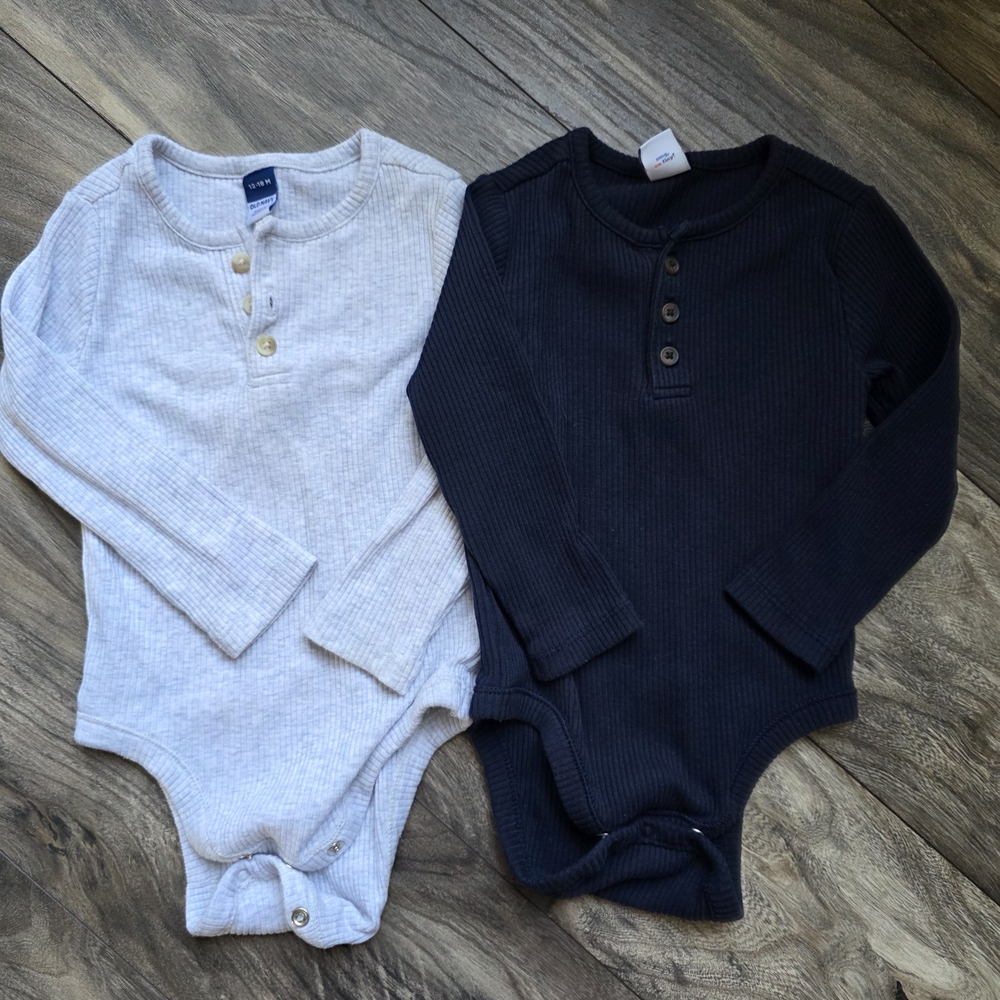 Old Navy Rib-Knit Henley Bodysuits